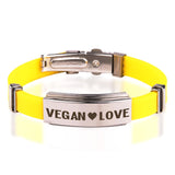 Official VEGAN ❤ LOVE Stainless Steel Bracelets