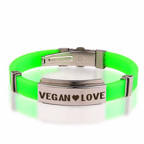 Official VEGAN ❤ LOVE Stainless Steel Bracelets
