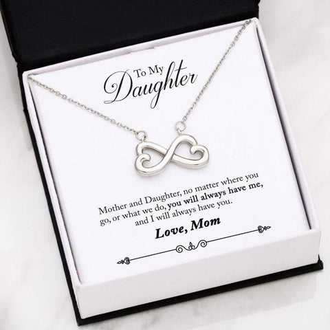 To My Daughter Infinity Love Necklace